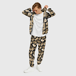 Костюм мужской Лабубы на черном паттерн, цвет: 3D-белый — фото 2