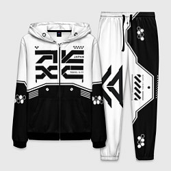 Костюм мужской Кибер текстура - черно белая, цвет: 3D-черный
