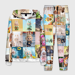 Костюм мужской Коллаж из разных лабубу, цвет: 3D-белый