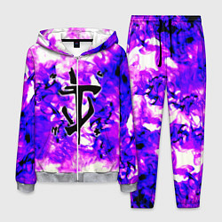 Костюм мужской Doom неоновый огонь лого, цвет: 3D-меланж