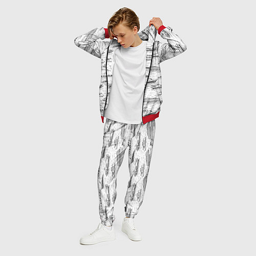 Мужской костюм Корабли на Неве / 3D-Красный – фото 3