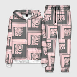 Костюм мужской Леопард в рамке, цвет: 3D-белый