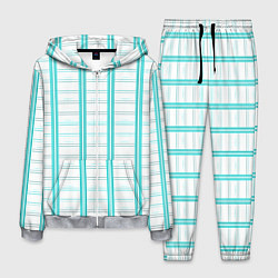 Костюм мужской Color white cage, цвет: 3D-меланж