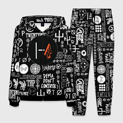 Костюм мужской Twenty one pilots rock logo, цвет: 3D-черный
