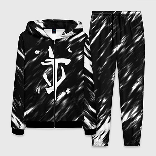 Мужской костюм Doom штрихи красок / 3D-Черный – фото 1