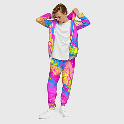 Костюм мужской Яркая абстракция из розовых и голубых красок, цвет: 3D-меланж — фото 2