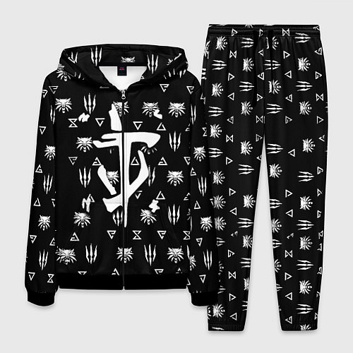 Мужской костюм Doom ведьмак логотипы / 3D-Черный – фото 1