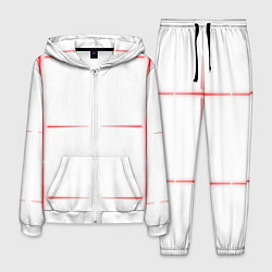 Костюм мужской Color white red stripes, цвет: 3D-белый