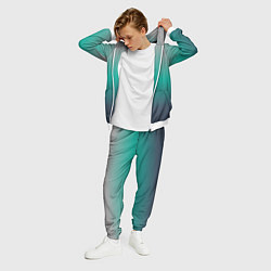 Костюм мужской Градиент серо-зеленый, цвет: 3D-белый — фото 2
