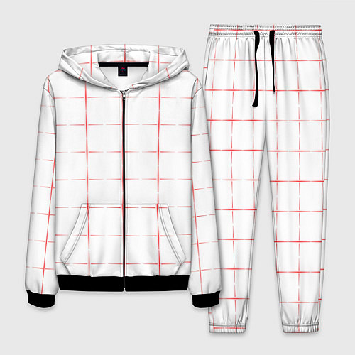 Мужской костюм Color white red crosses / 3D-Черный – фото 1