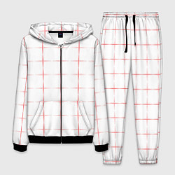Мужской костюм Color white red crosses