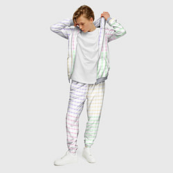 Костюм мужской Color white multicolored stripes, цвет: 3D-меланж — фото 2