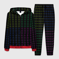 Мужской костюм Color black multicolored stripes