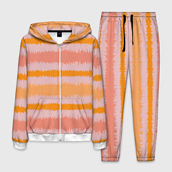 Мужской костюм Полосы зигзагообразные оранжево-розовые