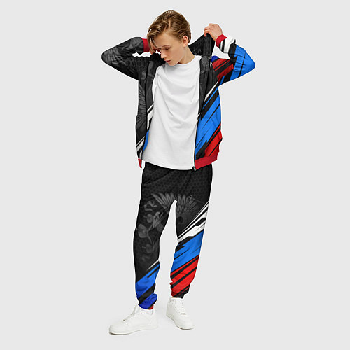 Мужской костюм Федерация бокса России - триколор / 3D-Красный – фото 3