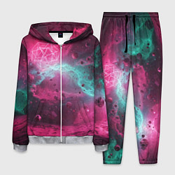 Мужской костюм Космическая абстракция с геометрическими фигурами