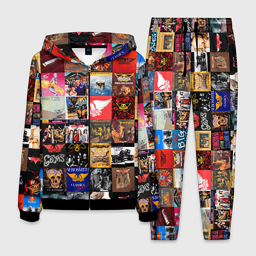 Мужской костюм Aerosmith - обложки альбомов и песен / 3D-Черный – фото 1