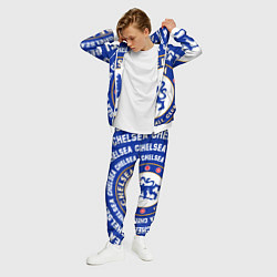Костюм мужской Челси надписи по кругу и логотип, цвет: 3D-белый — фото 2