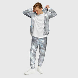 Костюм мужской Абстракция - white smoke on gray background, цвет: 3D-белый — фото 2