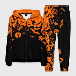 Костюм мужской Хэллоуин тыквы и призраки, цвет: 3D-черный