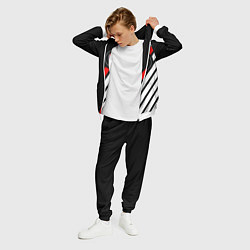 Костюм мужской Арсенал геометрия полосы, цвет: 3D-белый — фото 2