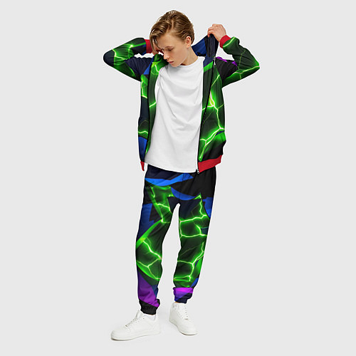 Мужской костюм Neon green glow / 3D-Красный – фото 3