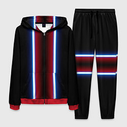 Мужской костюм Color white blue red neon