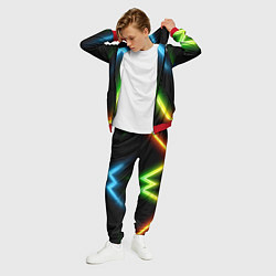 Костюм мужской Neon multicolored lines, цвет: 3D-красный — фото 2