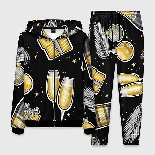 Мужской костюм Новогодний вайб / 3D-Черный – фото 1