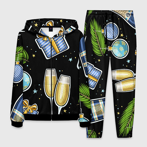 Мужской костюм Новогодний вайб / 3D-Черный – фото 1