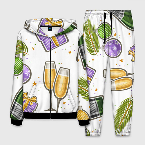 Мужской костюм Новогодний вайб / 3D-Черный – фото 1