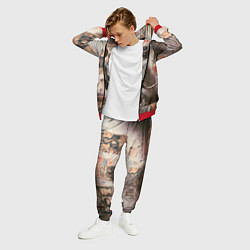 Костюм мужской Пришелец в костюме в полосочку, цвет: 3D-красный — фото 2