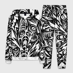 Костюм мужской Lightnings and faces - ai art fantasy, цвет: 3D-белый