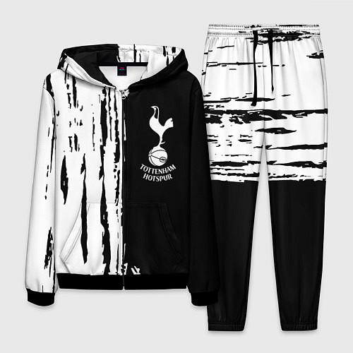 Мужской костюм Tottenham Hotspur белые краски / 3D-Черный – фото 1