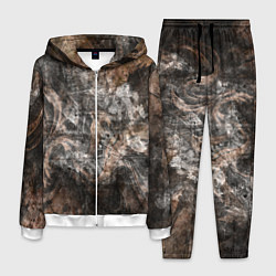 Костюм мужской Абстракция - brown darkness, цвет: 3D-белый