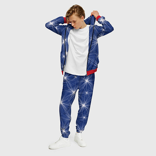 Мужской костюм Звезды на синем фоне / 3D-Красный – фото 3