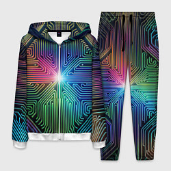 Костюм мужской Линейная графика, цвет: 3D-белый