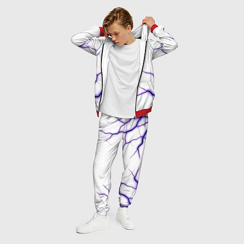 Мужской костюм Color white purple / 3D-Красный – фото 3