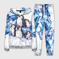Костюм мужской Пингвины и лёд, цвет: 3D-меланж