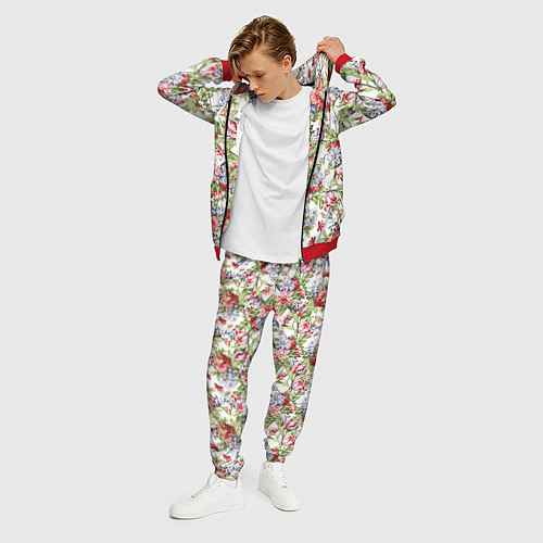 Мужской костюм Цветы / 3D-Красный – фото 3