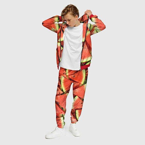 Мужской костюм Дольки арбуза / 3D-Красный – фото 3