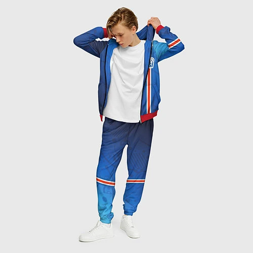 Мужской костюм Сборная Исландии по футболу / 3D-Красный – фото 3