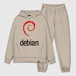 Мужской костюм оверсайз Debian, цвет: миндальный