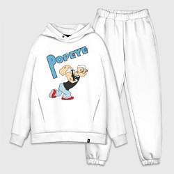 Мужской костюм оверсайз Popeye, цвет: белый