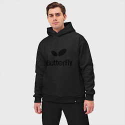 Мужской костюм оверсайз Butterfly Logo, цвет: черный — фото 2