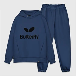Мужской костюм оверсайз Butterfly Logo, цвет: тёмно-синий