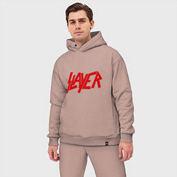 Мужской костюм оверсайз Slayer, цвет: пыльно-розовый — фото 2