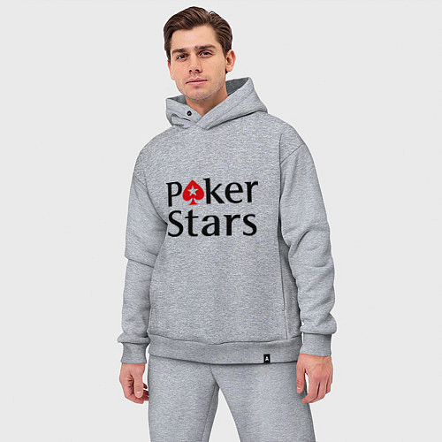 Мужской костюм оверсайз Poker Stars / Меланж – фото 3