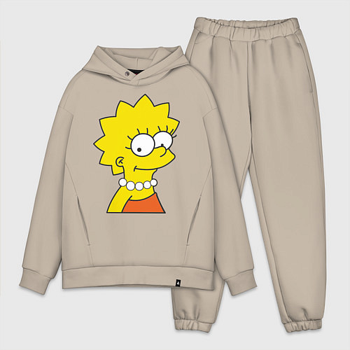 Мужской костюм оверсайз Lisa Simpson / Миндальный – фото 1