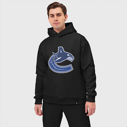 Мужской костюм оверсайз Vancouver Canucks / Черный – фото 3